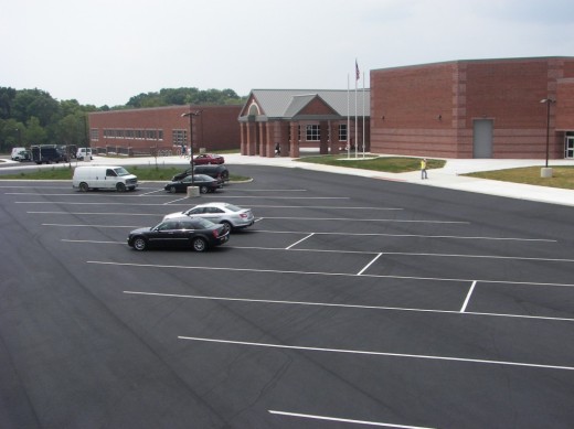 school parking lot